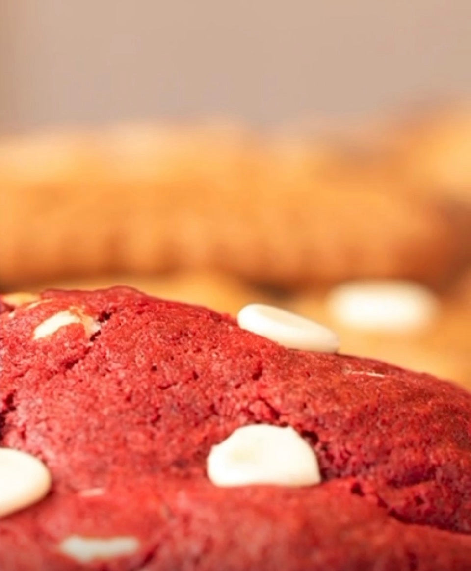 Red Velvet Cookies filled with Philadelphia Cream Cheese