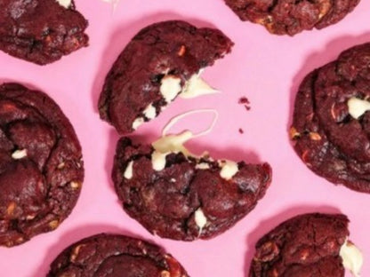 Red Velvet Cookies filled with Philadelphia Cream Cheese
